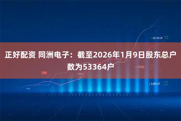 正好配资 同洲电子：截至2026年1月9日股东总户数为53364户